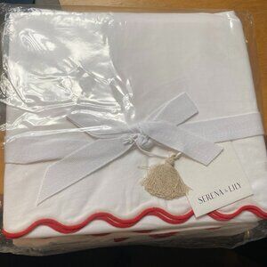 Serena & Lily Wave Percale Sheet Set, Lobster